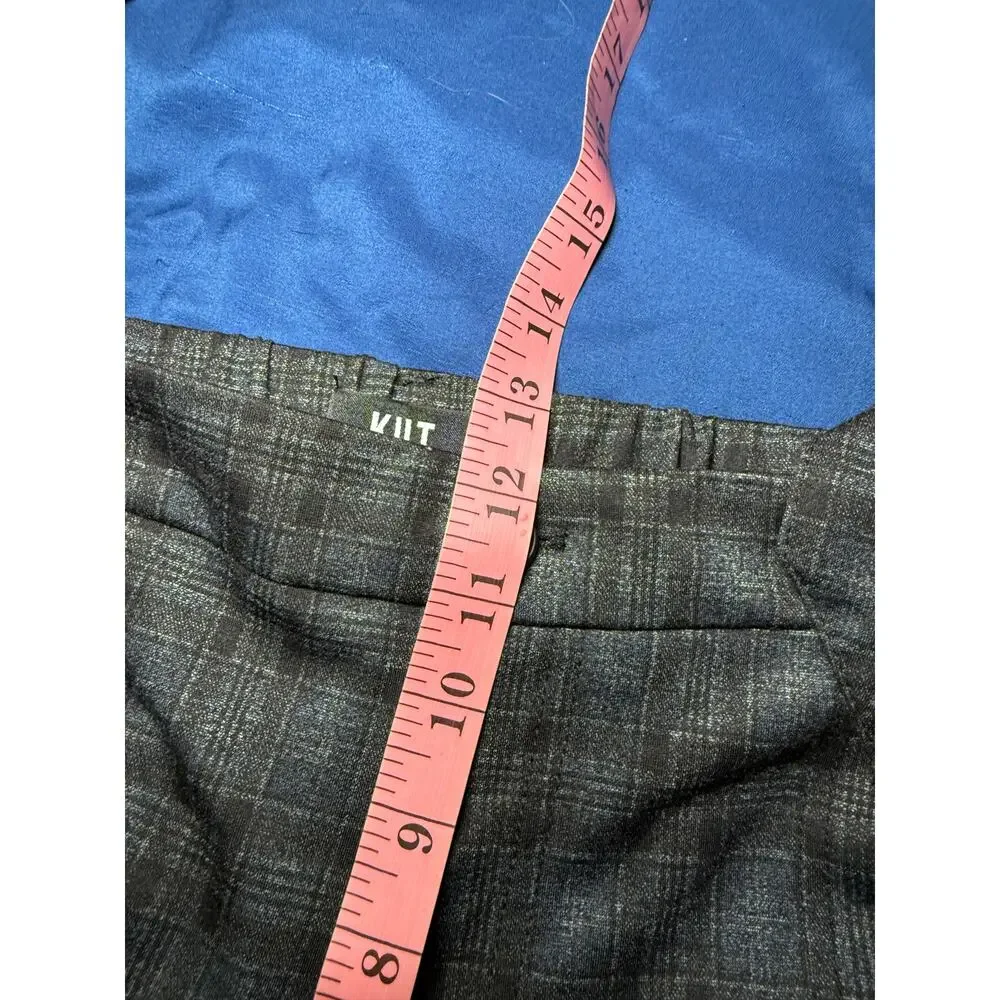 Kut from the Kloth plaid stretch pull on dress pants womens 12 preppy‎ office